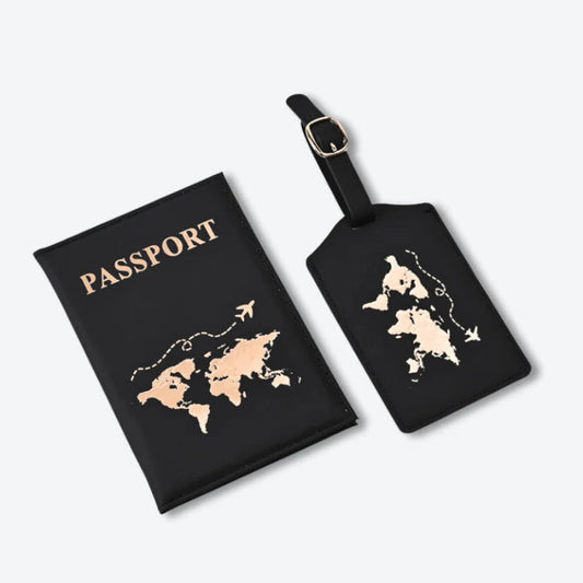 Pochette Passeport et Etiquette Bagage Design Melya.eu