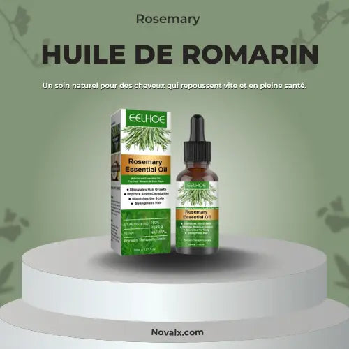 Mélange d'huile de romarin - Croissance des cheveux Novalx.com